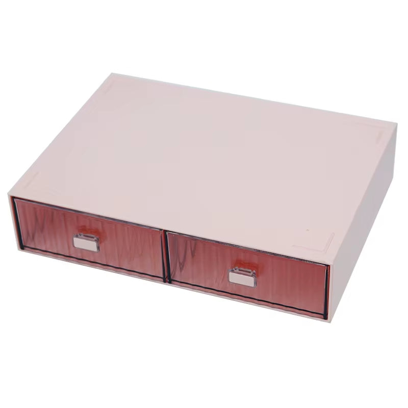 Ins Acrylic Pen Holder Storage Box Desktop Stationery Pen Box Office Transparent Large-Capacity Drawer Makeup Organizer Cosmetic