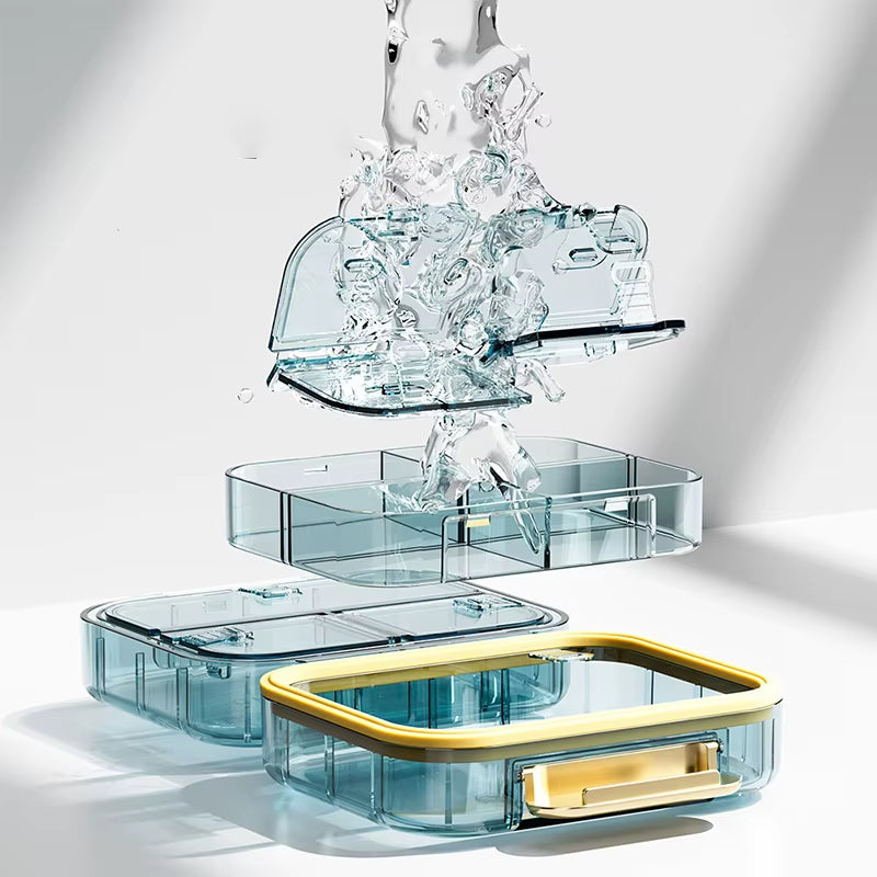 Moisture-Proof Sealed Pill Box, Multi-Compartment, Week, Week, Pill Box, Mini Portable Medicine Storage Box