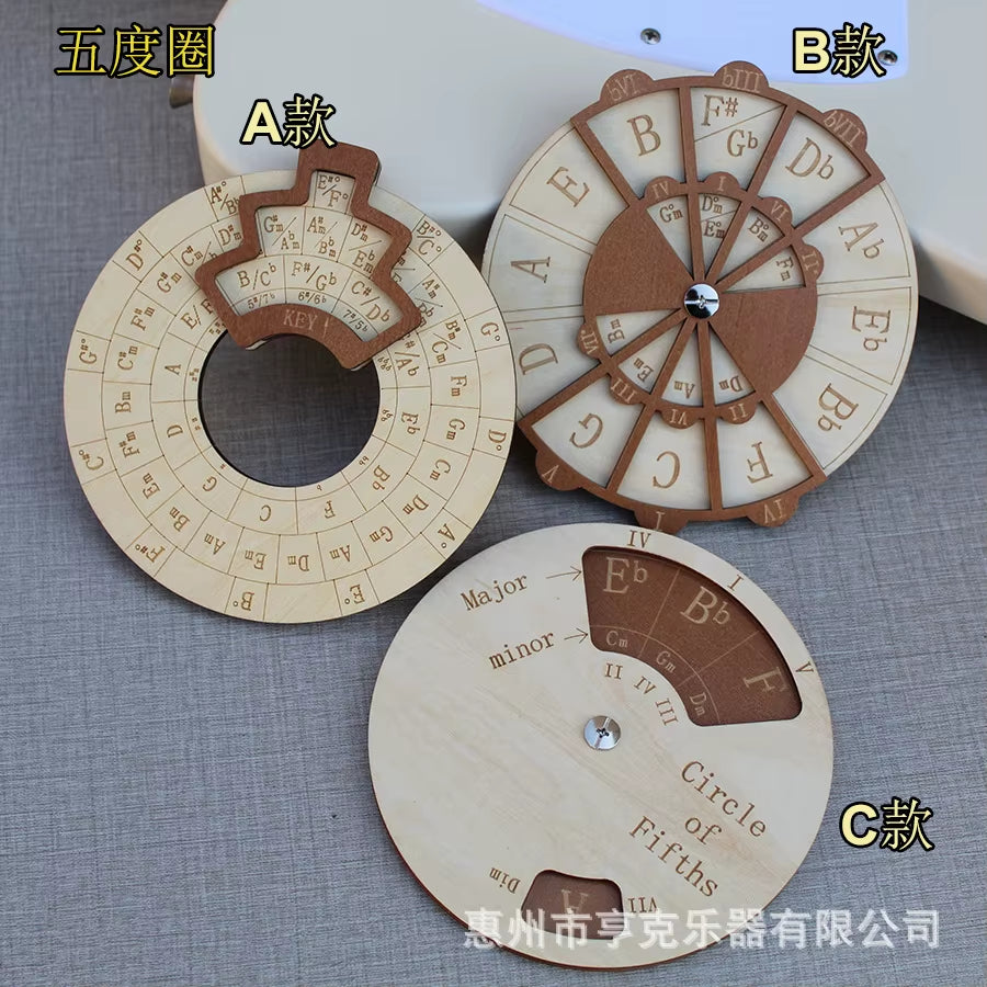 Circle of Fifths Chord Wheel Tool Scale Chart Music Theory Learning Aid for Musicians Guitarists Music Learning Accessories