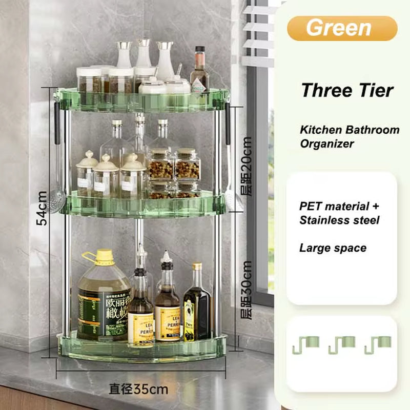 Bathroom Shelf Countertop Triangle Organizer Multi-Layer Washstand Corner Rack Multifunctional Kitchen Corner Storage Rack