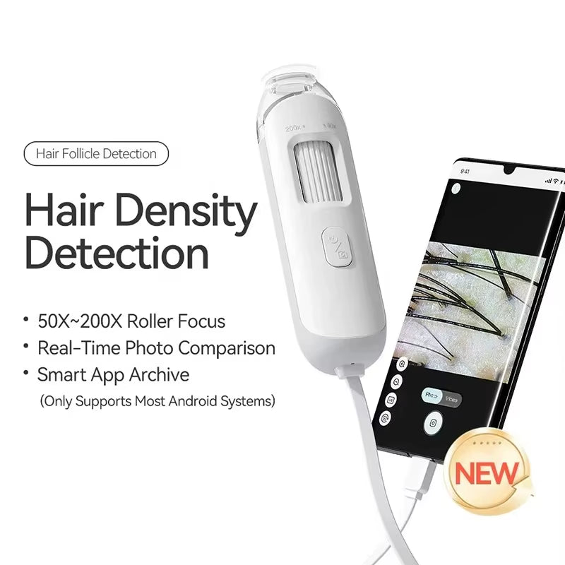 Electron Dermatoscope Scalp Camera Detection Professional Facial Skin Analyzer Machine Digital Microscope Pores Magnifier NEW