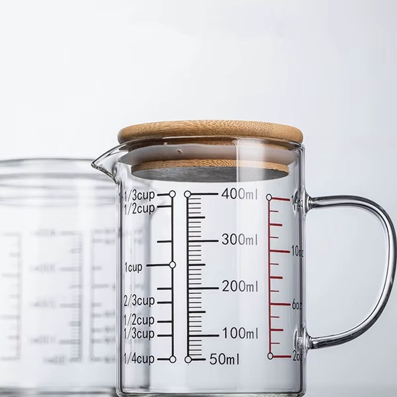 Glass Measuring Cup Household Food Grade High Borosilicate Glass Glass Convenient Durable Measuring Tools and Scales with Handle