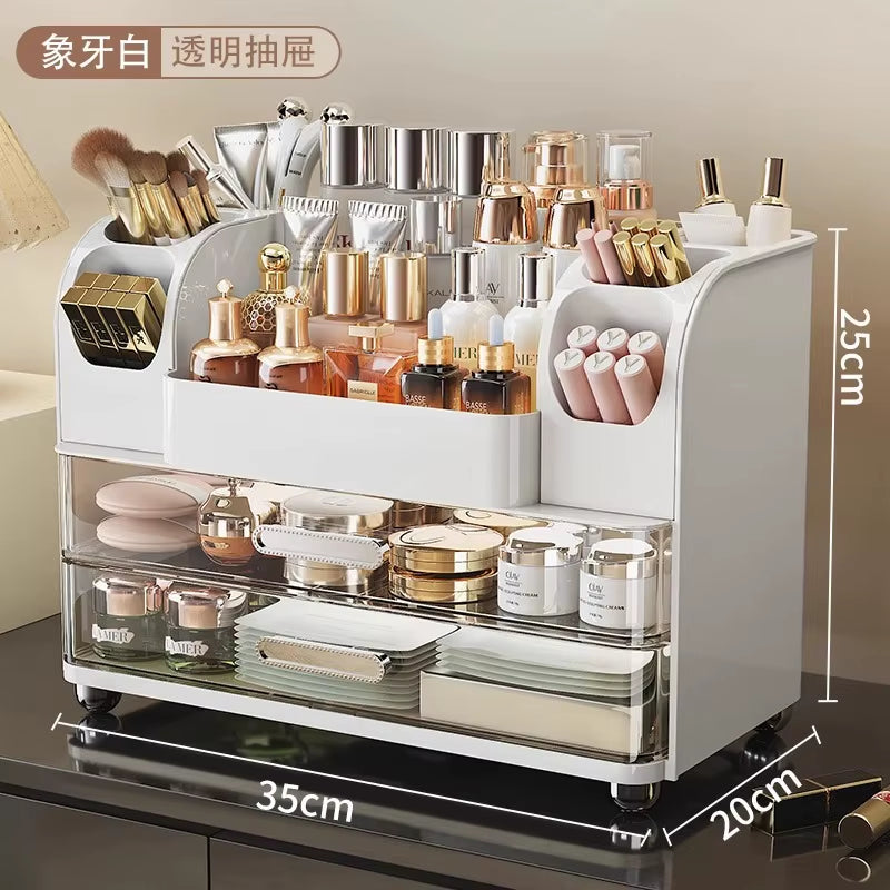 Desktop Cosmetics Storage Box, Makeup Box, High-End Dressing Table, Skincare Product Sorting Box, Dressing Table Storage Rack