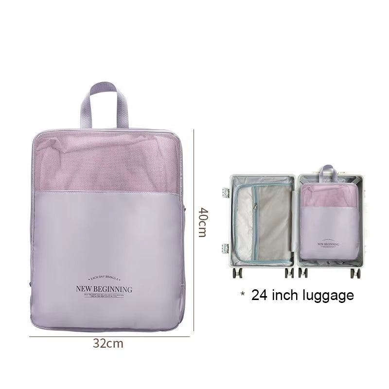 Travel Compression Packing Cube Travel Bag Luggage Organizer Travel Essentials Carry on Luggage Compression Storage Organizer