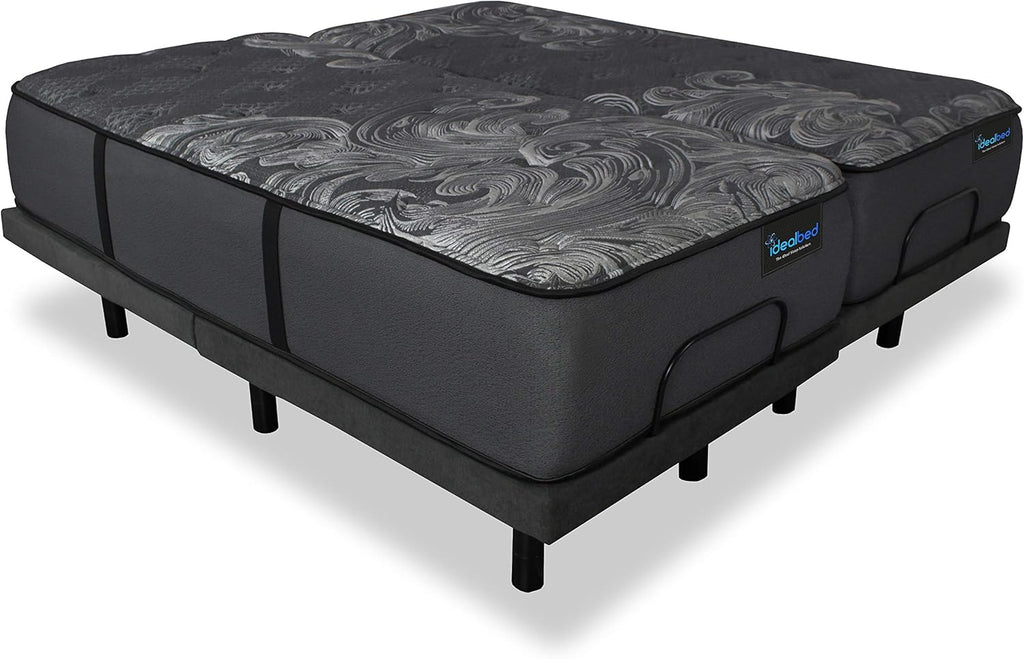 Iq5 Luxury Hybrid Mattress and Adjustable Bed Sleep System, Pressure Relief Sleep, Zero Gravity, Anti-Snore, Custom Comfort Positions (Split King, Luxury Firm (Medium Firm) + 4I Custom)