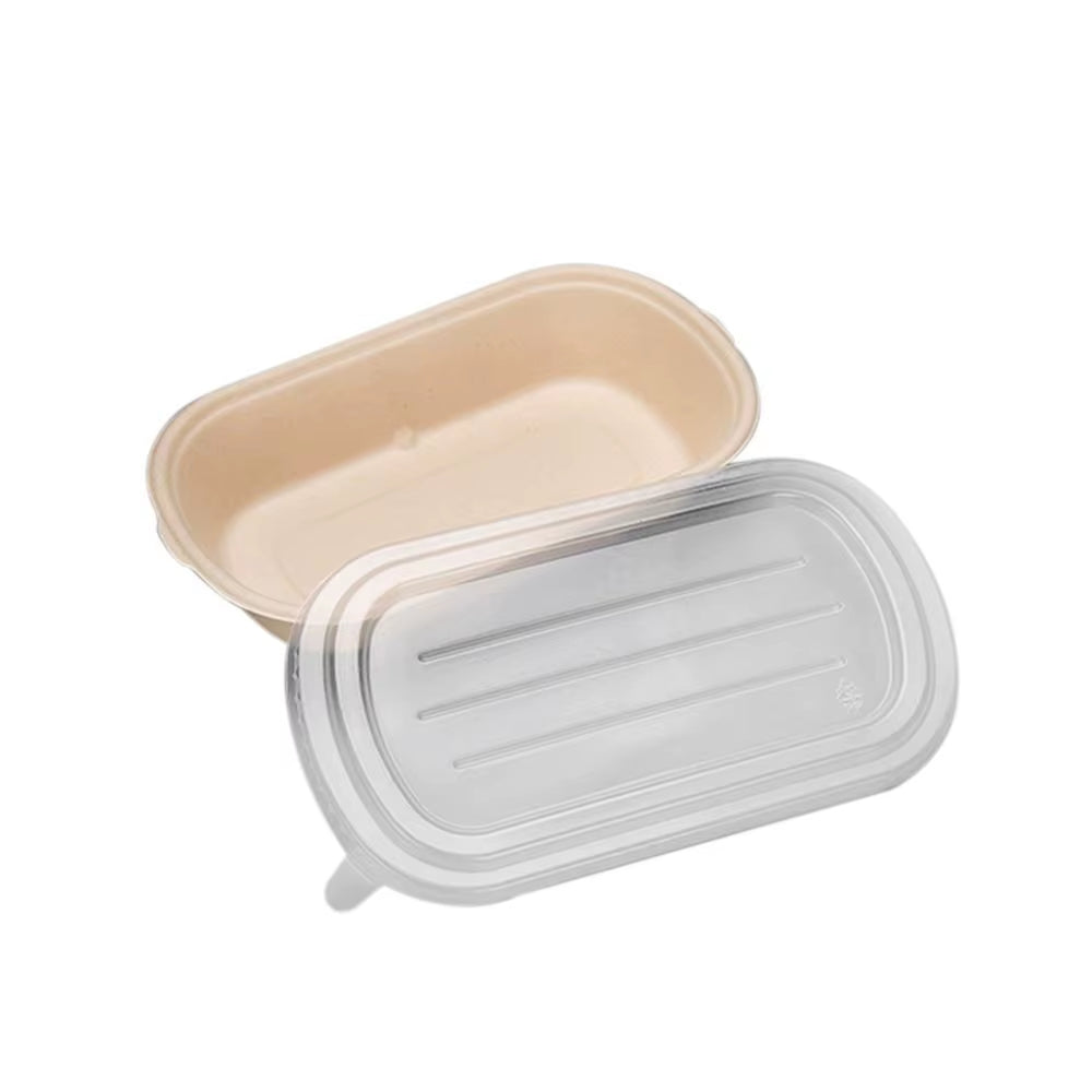 500Ml/700Ml/850Ml/1000Ml Paper Light Food Box ECO Friendly Fitness Disposable Packing Degradable Salad Takeout Divided Lunch Box