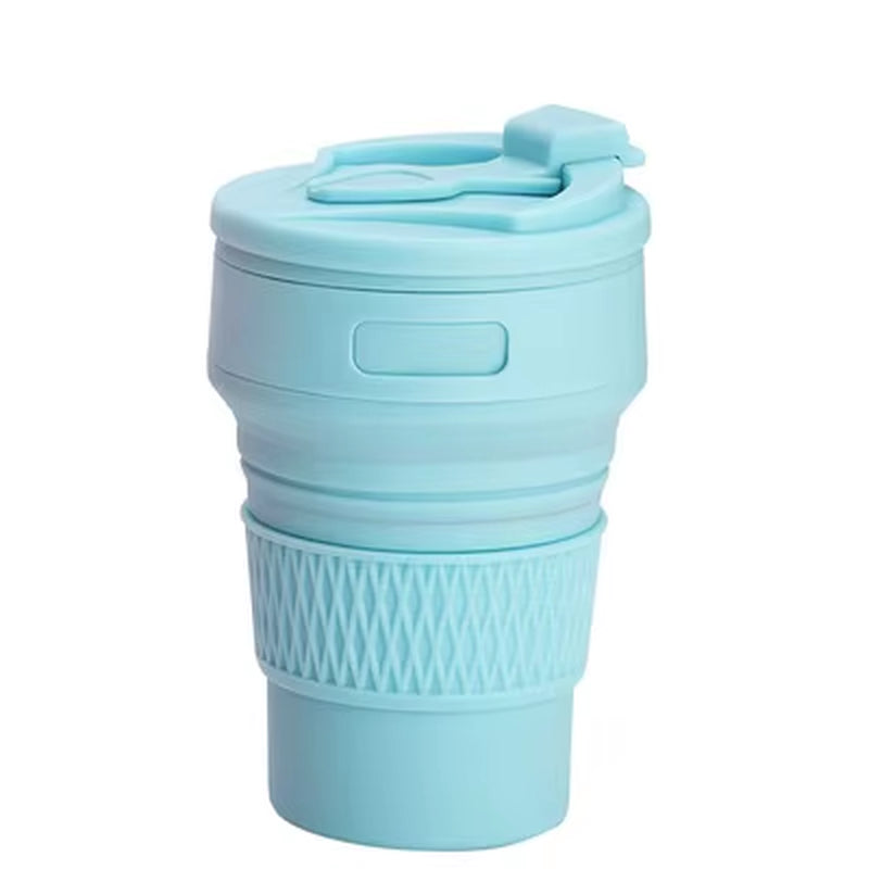 Silicone Folding Water Cup Portable Travel Sports Cup Outdoor Camping Portable Folding Coffee Cup Accompanying Water Cup