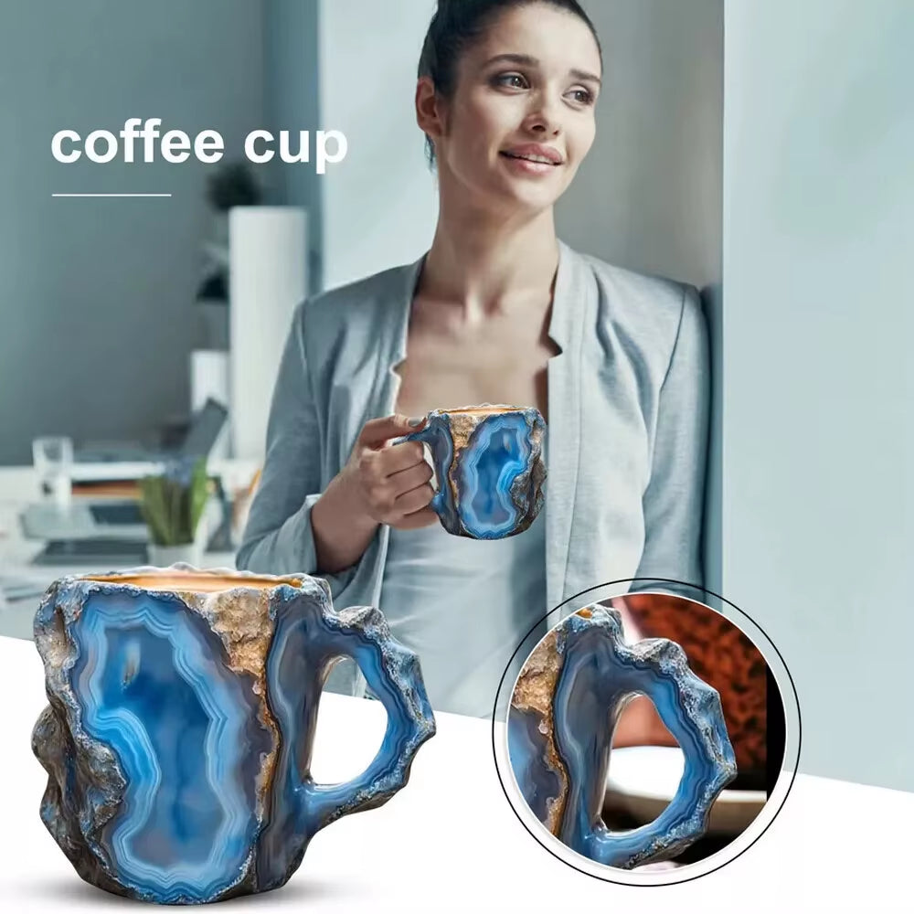 Mineral Crystal Coffee Mug 2025 New Multi-Colored Elegant Crystal Christmas Mugs Gift for Home and Office Kitchen Supplies