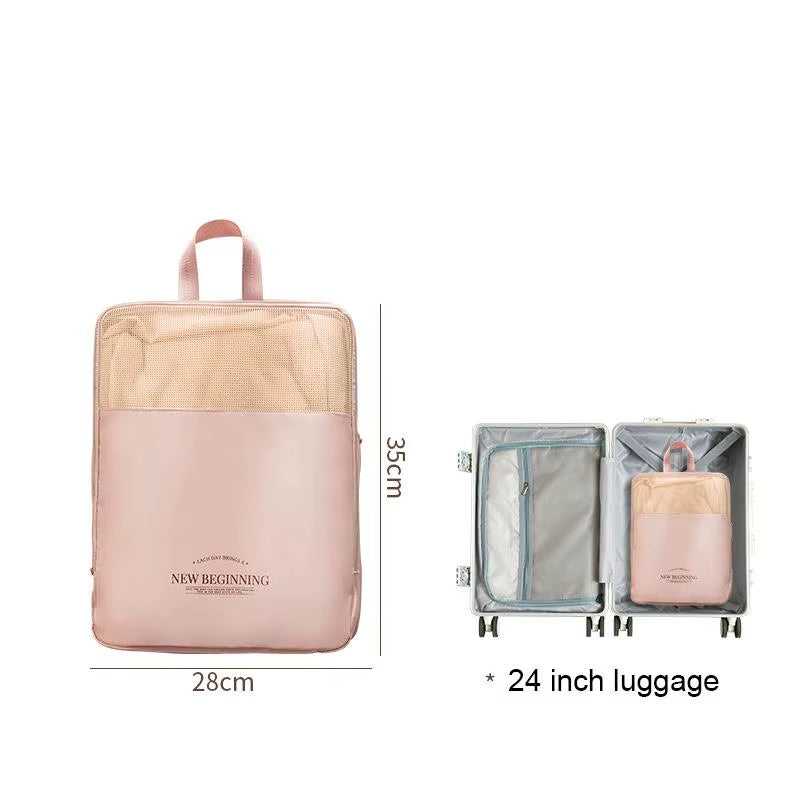 Travel Compression Packing Cube Travel Bag Luggage Organizer Travel Essentials Carry on Luggage Compression Storage Organizer