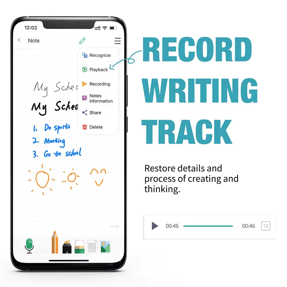 Syncpen3 Set Smart Digital Pen with Smart Notebook & LCD Writing Tablet Bluetooth Wireless OCR Digital Pen Record Notes