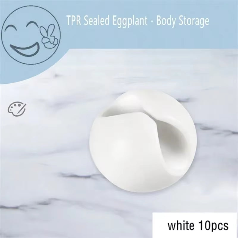 10Pcs Candy Color Cable Clip Cable Holder Adhesive Wire Keeper Cord Cable Organizer for Home Office under Desk Management