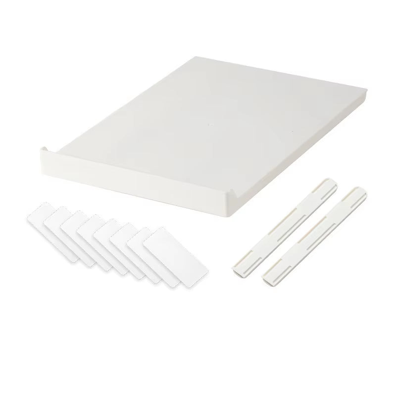 Plastic Pull Out Cabinet Drawer Organizer, Expendable Slide Out Kitchen Storage Shelves, Desk Storage Rack for Office