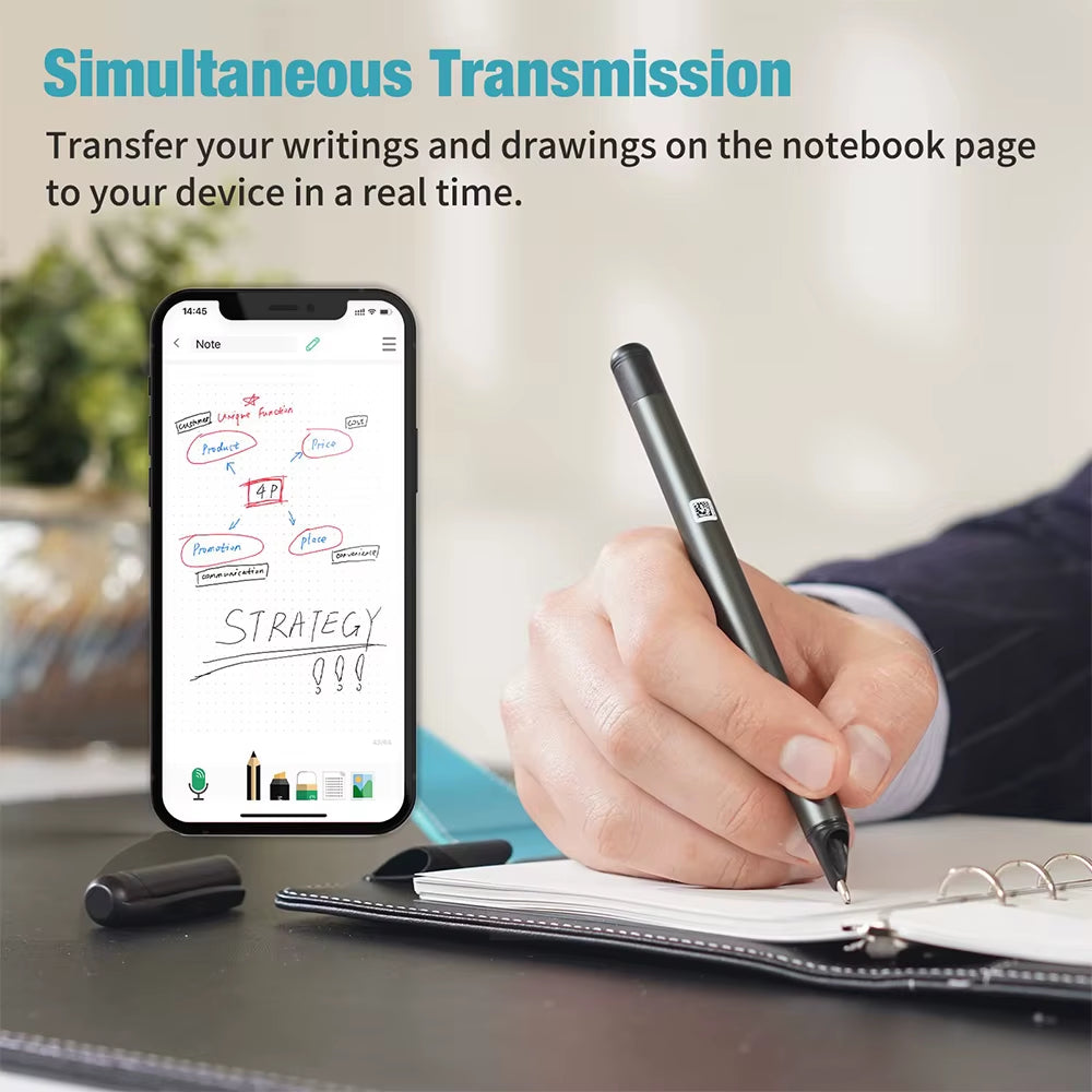 Syncpen3 Set Smart Digital Pen with Smart Notebook & LCD Writing Tablet Bluetooth Wireless OCR Digital Pen Record Notes