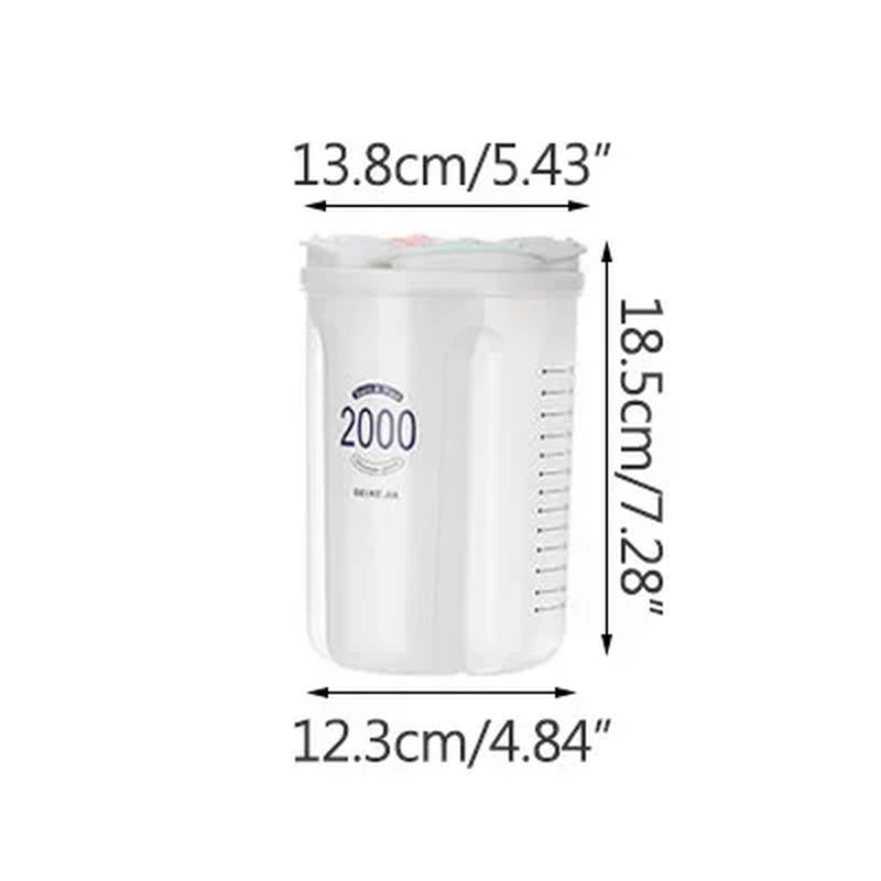 Grain Food Storage Tank and More: Kitchen Storage Box with Moisture-Proof Sealed Cans and Multi Grid Large Capacity Organizers