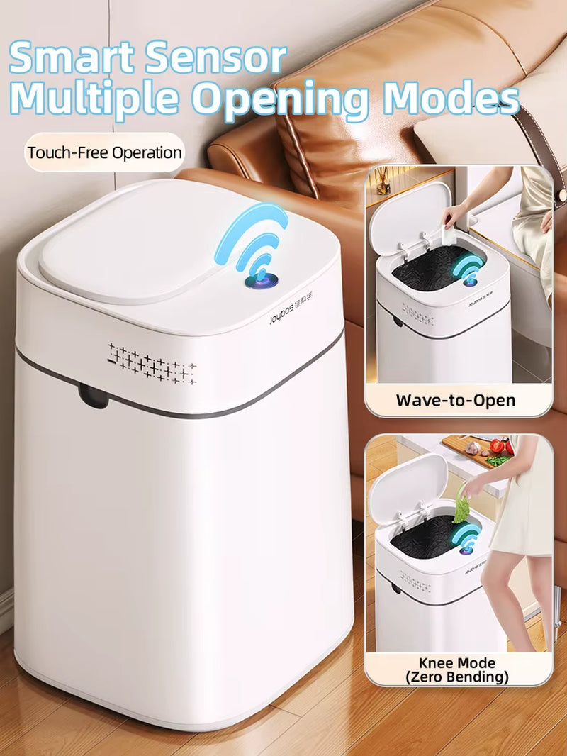 10L Smart Sensing Trash Can Rechargeable Kitchen with Lid Sundry Storage Bucket Bedroom Bathroom Toilet Paper Towel Basket