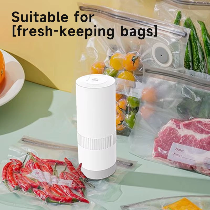Kitchen Handheld Vacuum Sealer for Food Vaccum Sealing Portable Air Remover for Sous Vide Bags Clothes Storage Bag Containers