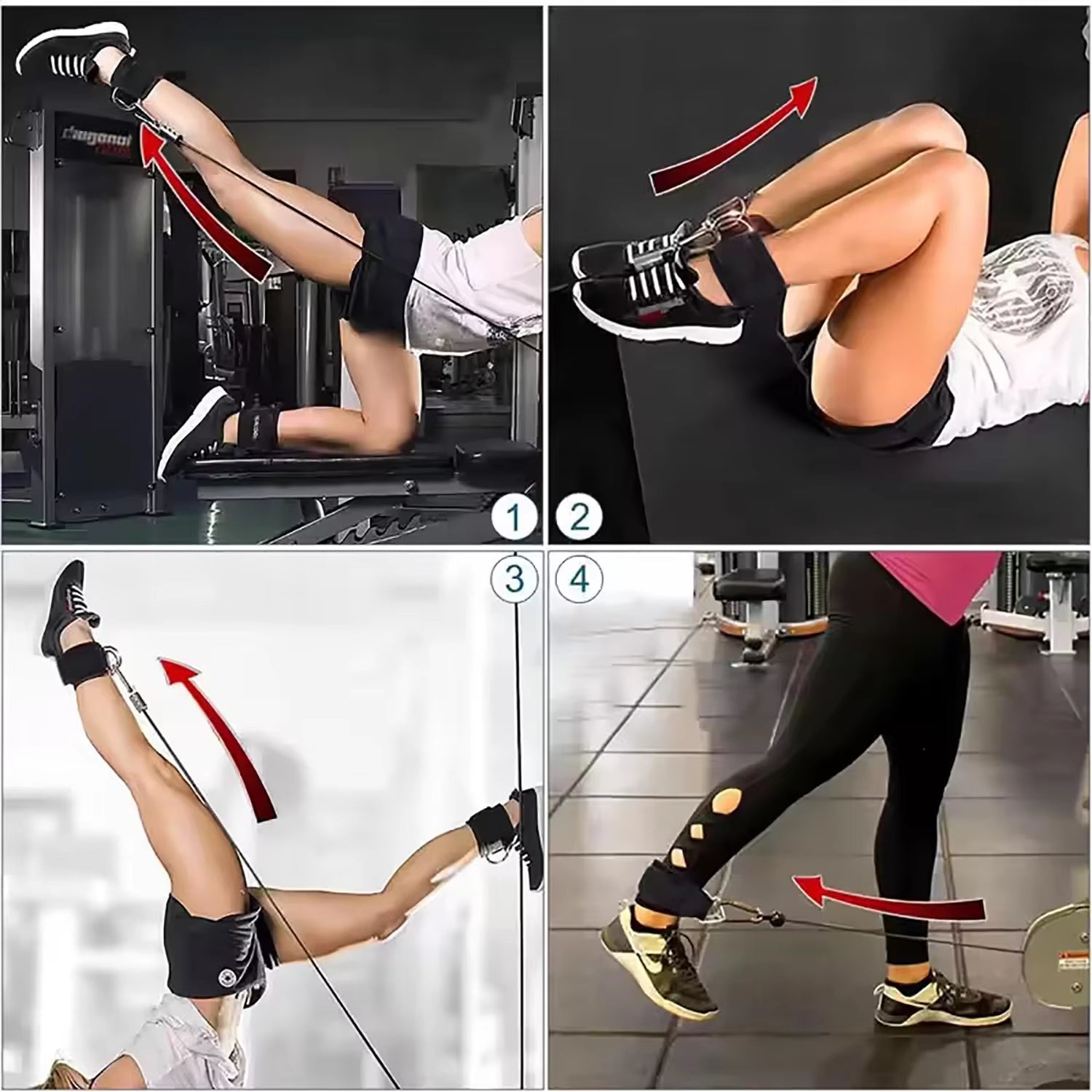 2025 NEW 2PCS Ankle Straps for Gantry Rear Kick Training Hip Exercise Lower Body Exercise - Adjustable Leg Straps