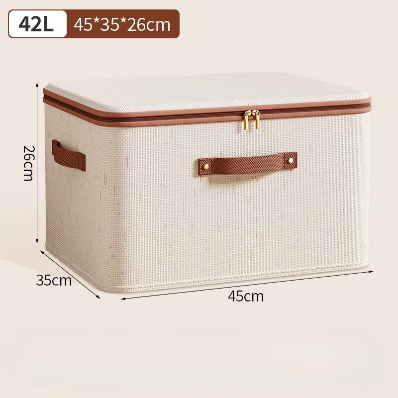 Extremely Large Thicken Clothes Organizer Home Cotton Linen Quilt Pants Sweater Storage Box Bedroom Closet Wardrobe Organizer