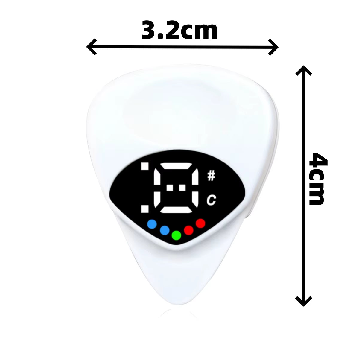 Miwayer 2-In-1 Guitar Pick Tuner/Digital Guitar Pick Tuner W/Led Screen Display/ for Electric & Bass,Ukulele/12 Equal Temperamen