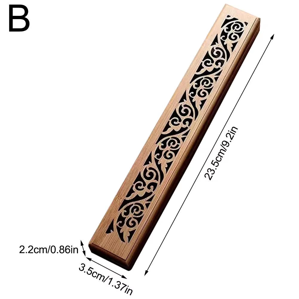 Natural Bamboo Board Incense Holder Anti-Ash Flying Incense Stick Holder Japanese Style Bamboo Incense Ash Catcher