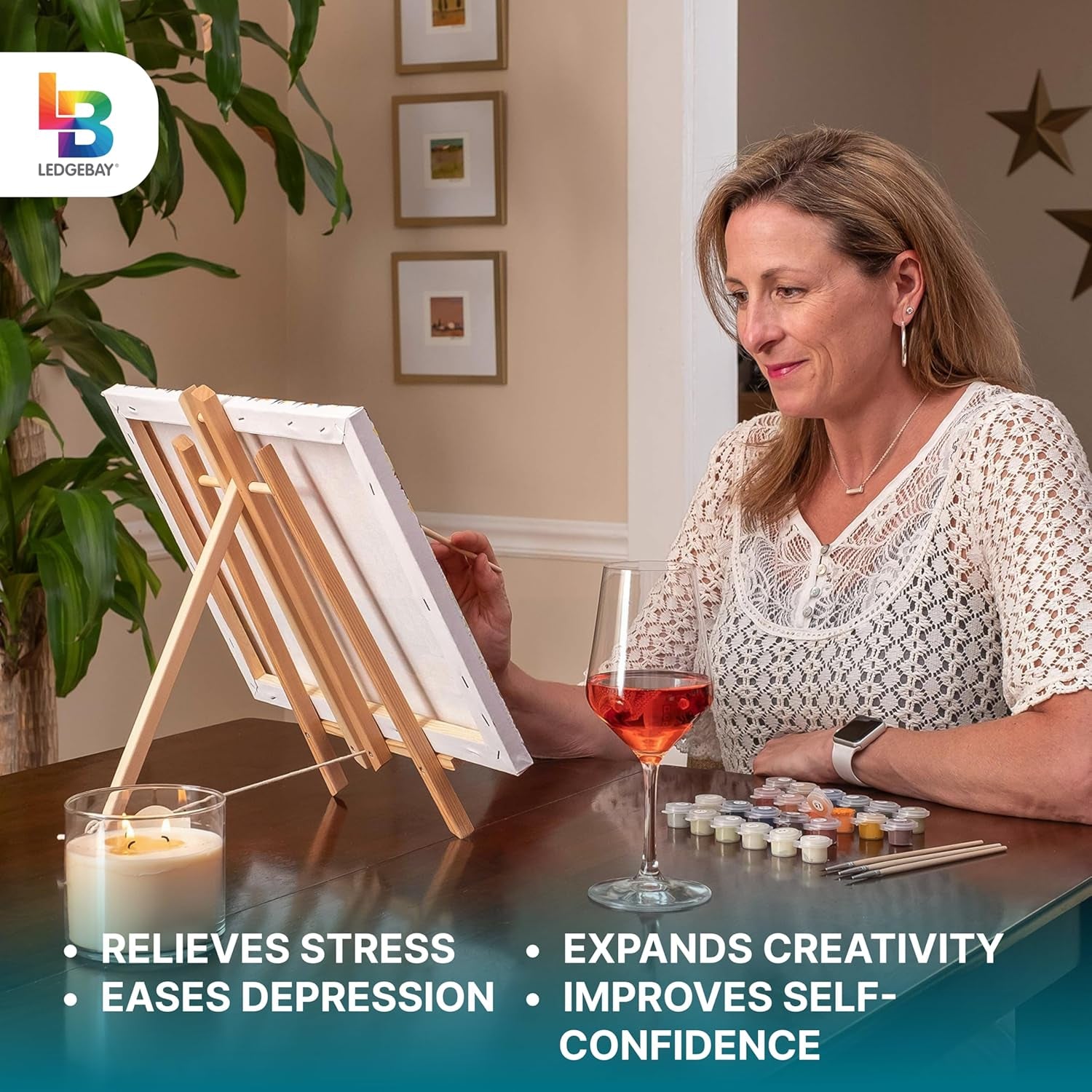 DIY Paint by Numbers Kit for Adults Framed Canvas Beginner to Advanced Paint by Numbers Kit Kits Include Acrylic Paint Set Brushes Tabletop Easel (Away from It All 16"X 20" Framed)