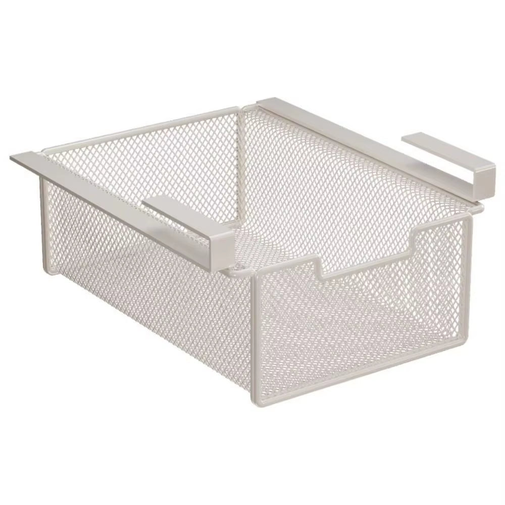 Large Capacity Underwear Storage Basket Pure Color under Shelf Hanging Organizer Basket Design under Cabinet Pull-Out Drawer