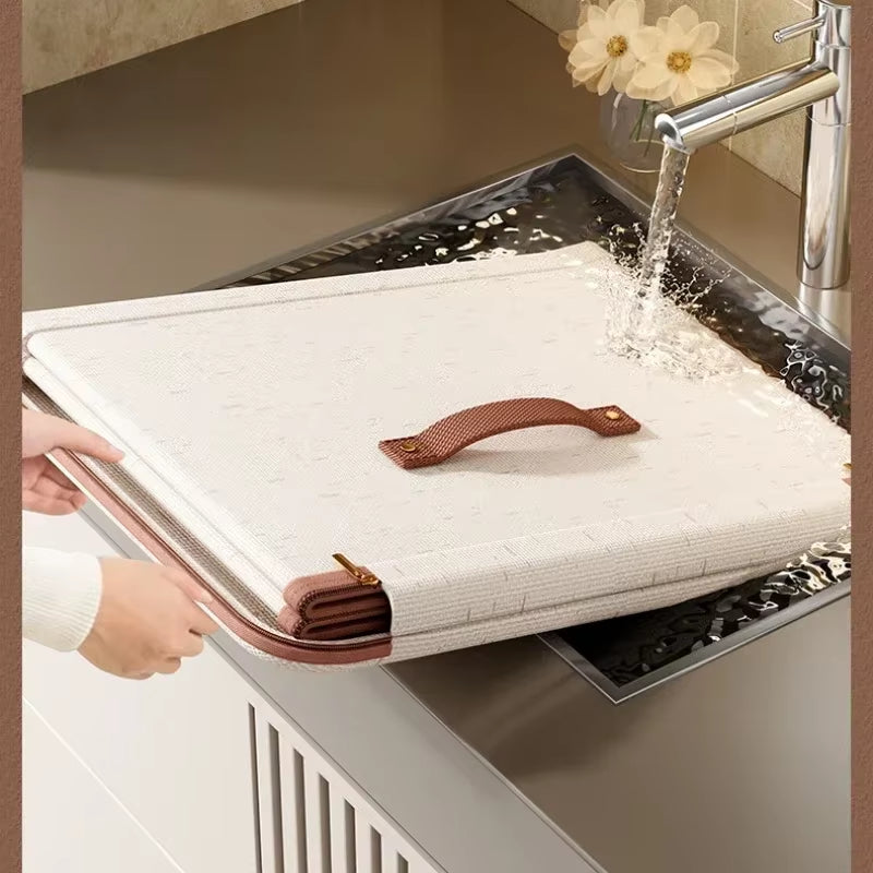 Linen Zipper Storage Boxes, Non-Woven Fabric Clothing Organizer Bins for Home Bedroom Closet Organization,Include Good Helpers