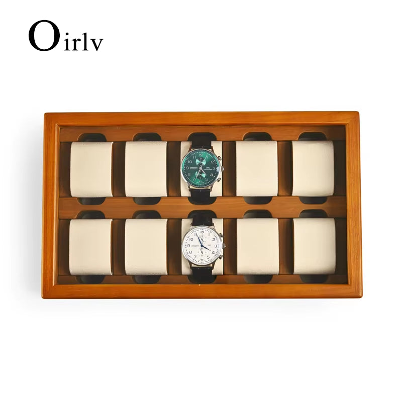 10 Grids Solid Wood Jewelry Organizer Box Watch Holder Storage Case Watch Display Box for Man Women Regalos Para Hombre