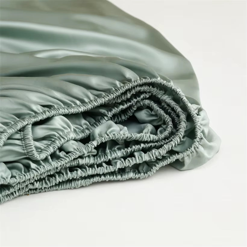 23Mm Mulberry Silk Fitted Sheets 100% 23 Momme Natural Silk Bed Sheet Luxury Smooth Mattress Cover Breathable Soft Bedding Sheet