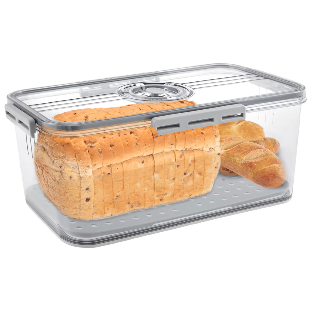 Bread Preservation Box Sealing Bread Toast Storage Container Kitchen Food Keep Fresh Organizer with Snap Time Recording