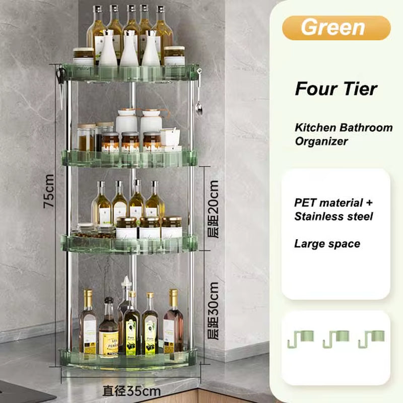 Bathroom Shelf Countertop Triangle Organizer Multi-Layer Washstand Corner Rack Multifunctional Kitchen Corner Storage Rack