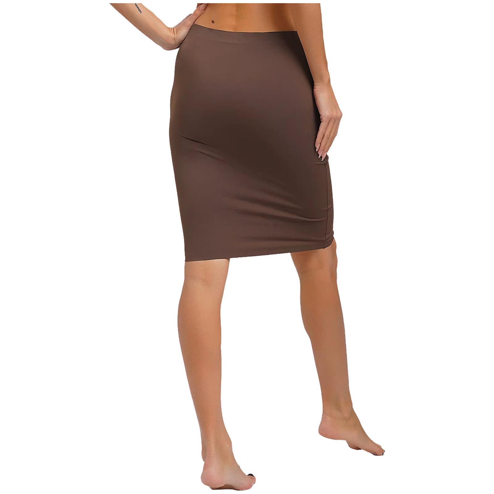 Sexy Women Tummy Control Body Shaper Skirt High Waist Shaperwear Underdress Seamless Plain Color Tight Fitting Shaper Skirt