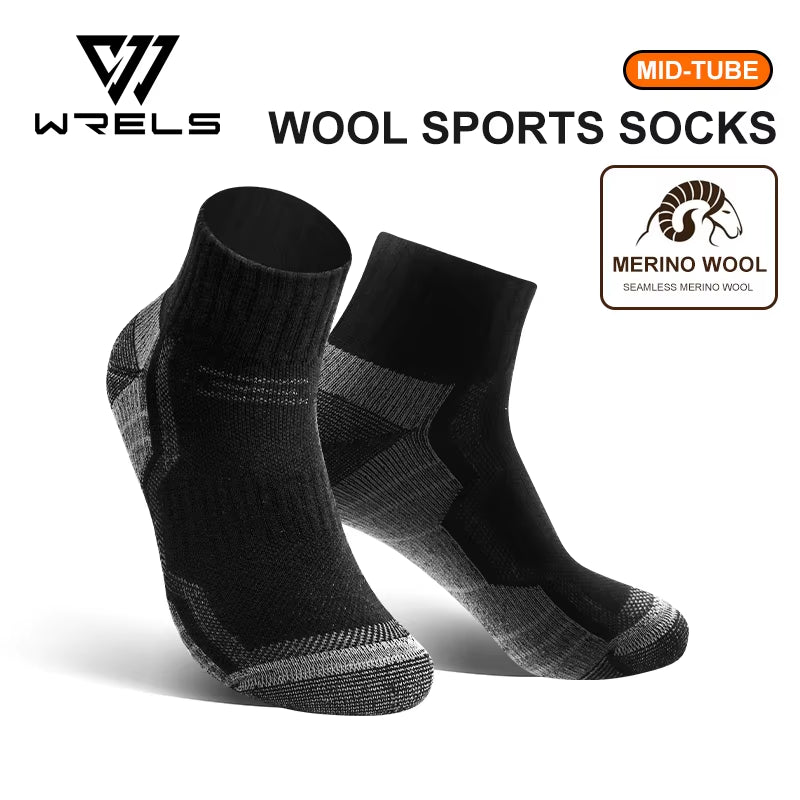 Merino Wool Socks for Men, Super Thick Hiking Socks Thermal Socks for Cold Weather Compression Running Sock for Man Women