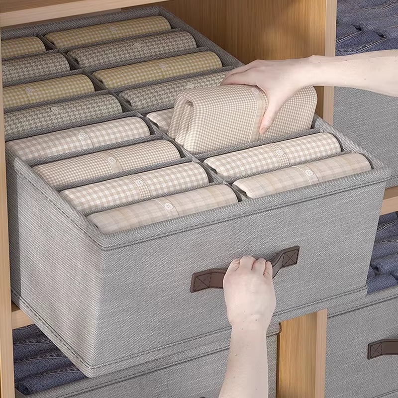 Closets Clothes Organizer Pants Jeans Storage Box Cabinet Organizer Drawers Underwear Socks T-Shirt Wardrobe Storage Organiser