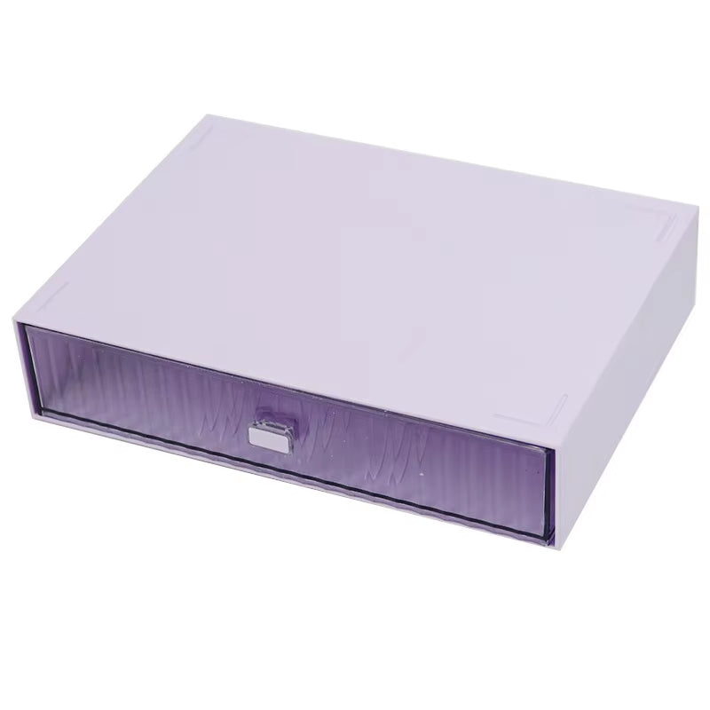 Ins Acrylic Pen Holder Storage Box Desktop Stationery Pen Box Office Transparent Large-Capacity Drawer Makeup Organizer Cosmetic