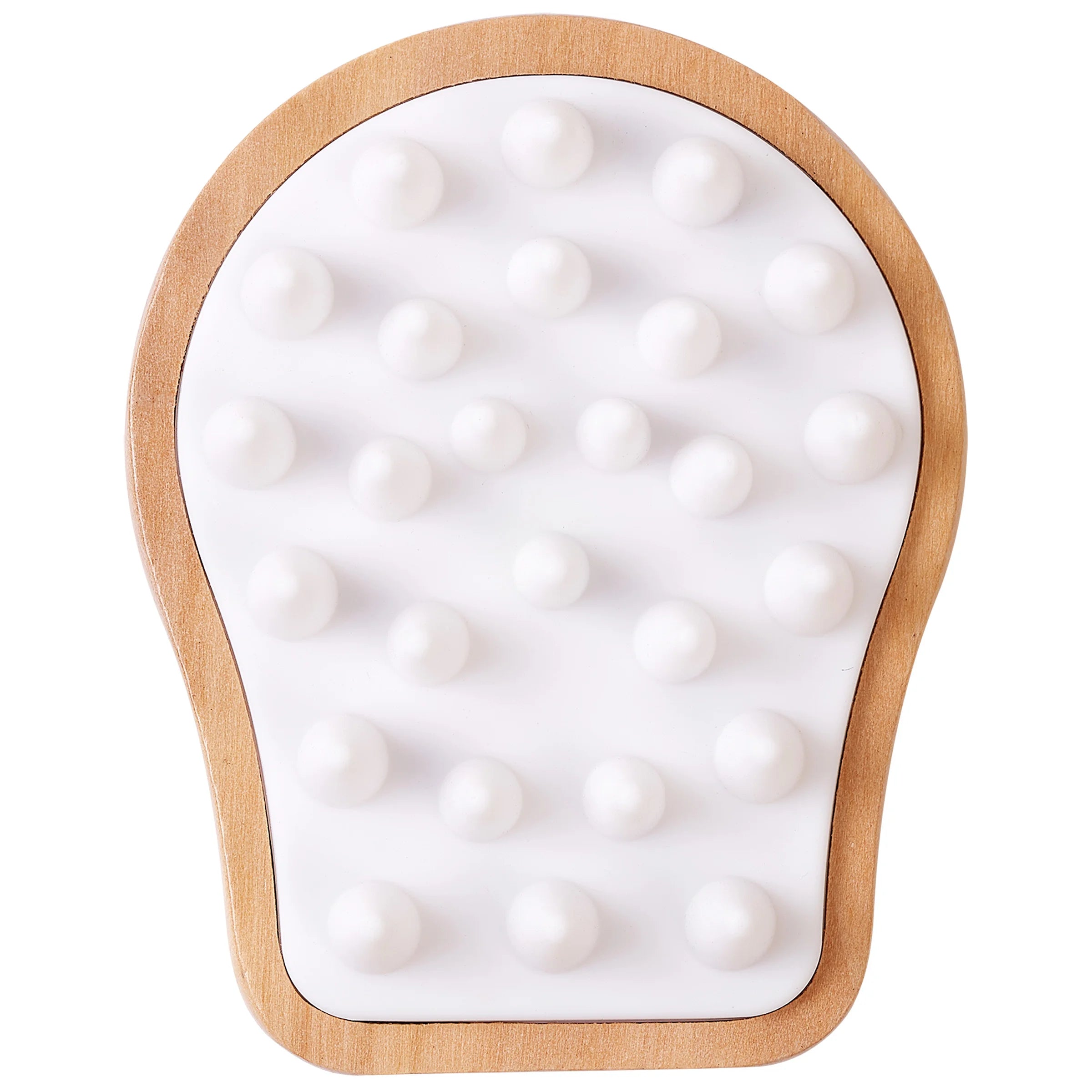 White Handheld Shower Scalp Brush, Hair Growth Stimulating, Head Massager