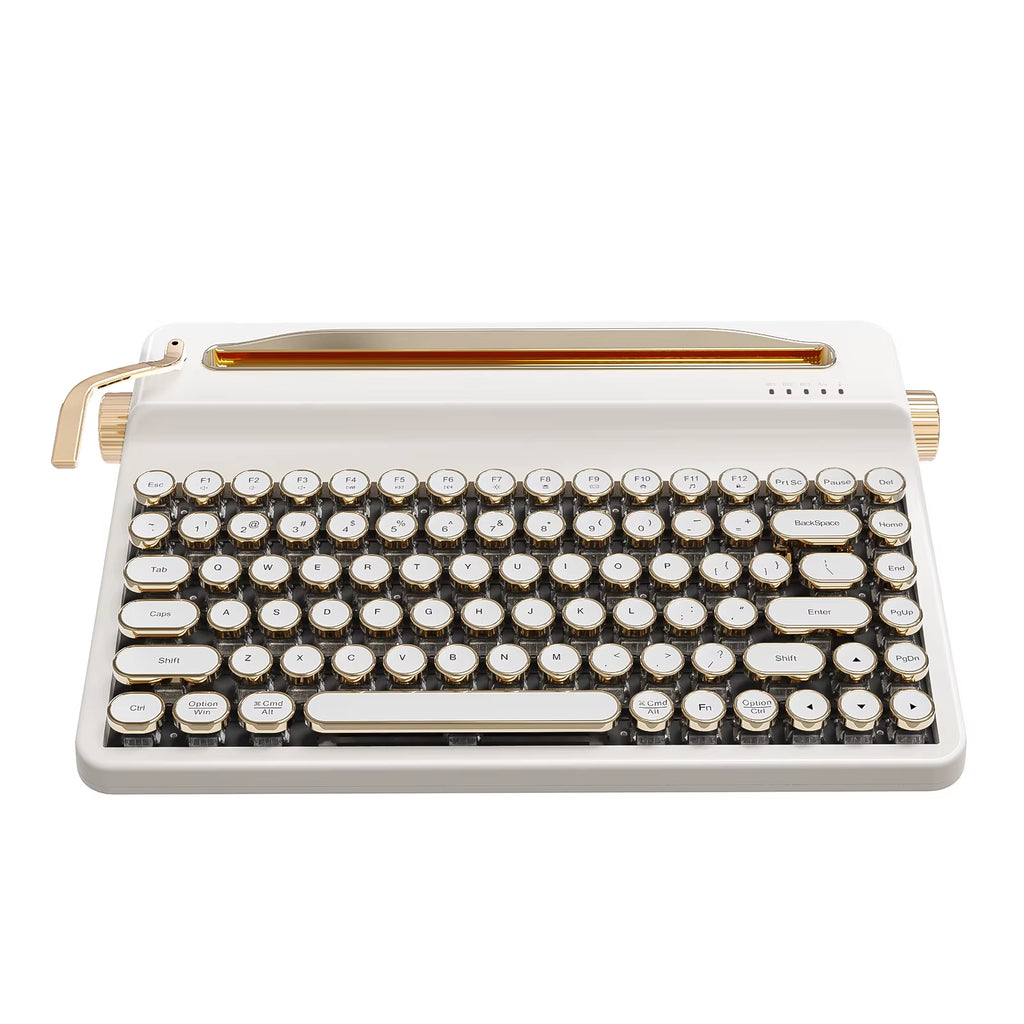 QL75 Wood QMK/VIA Mechanical Keyboard, Retro Style RGB Wireless Mechanical Keyboard, Mac/Win Customizable, Gift Box Pack