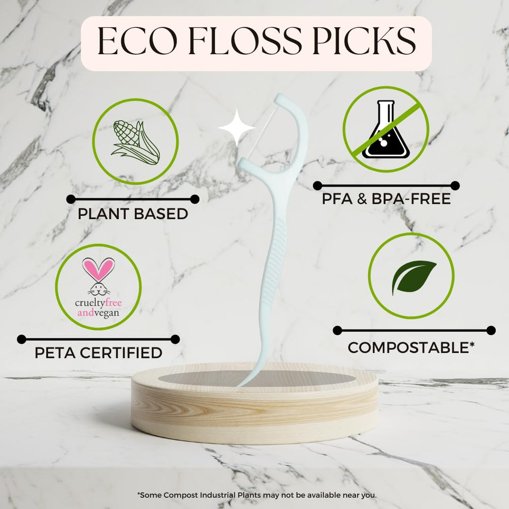 The Future Is Bamboo - Eco Floss Picks - FRESH MINT (6 x 50ct 120)