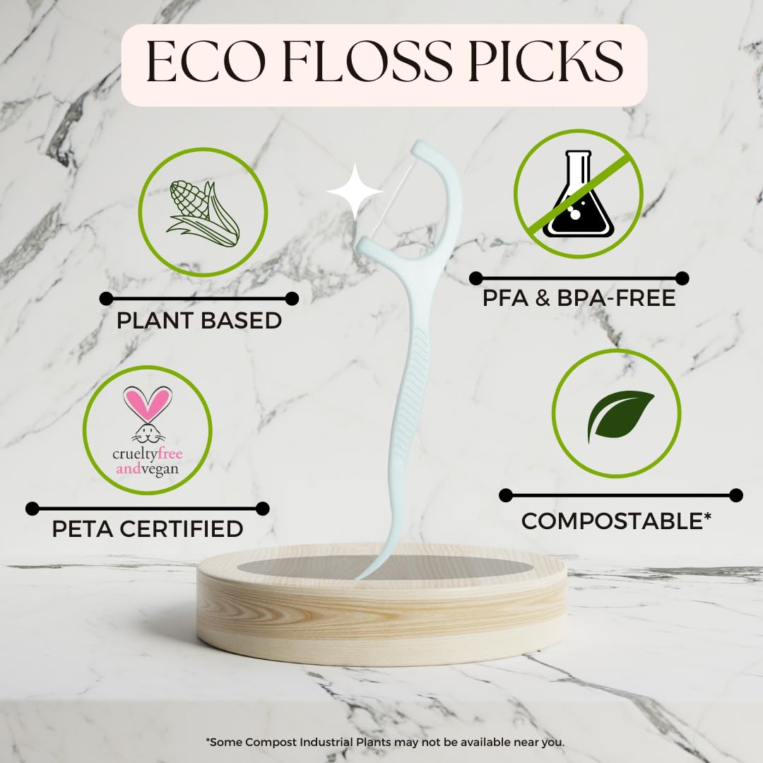 The Future Is Bamboo - Eco Floss Picks - FRESH MINT (6 x 50ct 120)