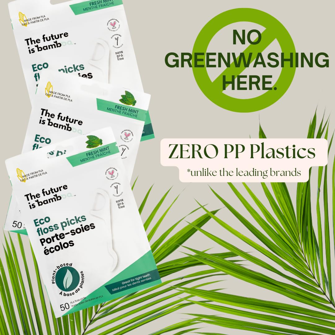 The Future Is Bamboo - Eco Floss Picks - FRESH MINT (6 x 50ct 120)