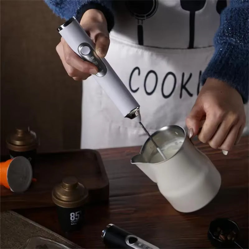 High Quality Wireless Electric Milk Frother Whisk Egg Beater USB Rechargeable Handheld Coffee Blender Milk Shaker Mixer Foamer