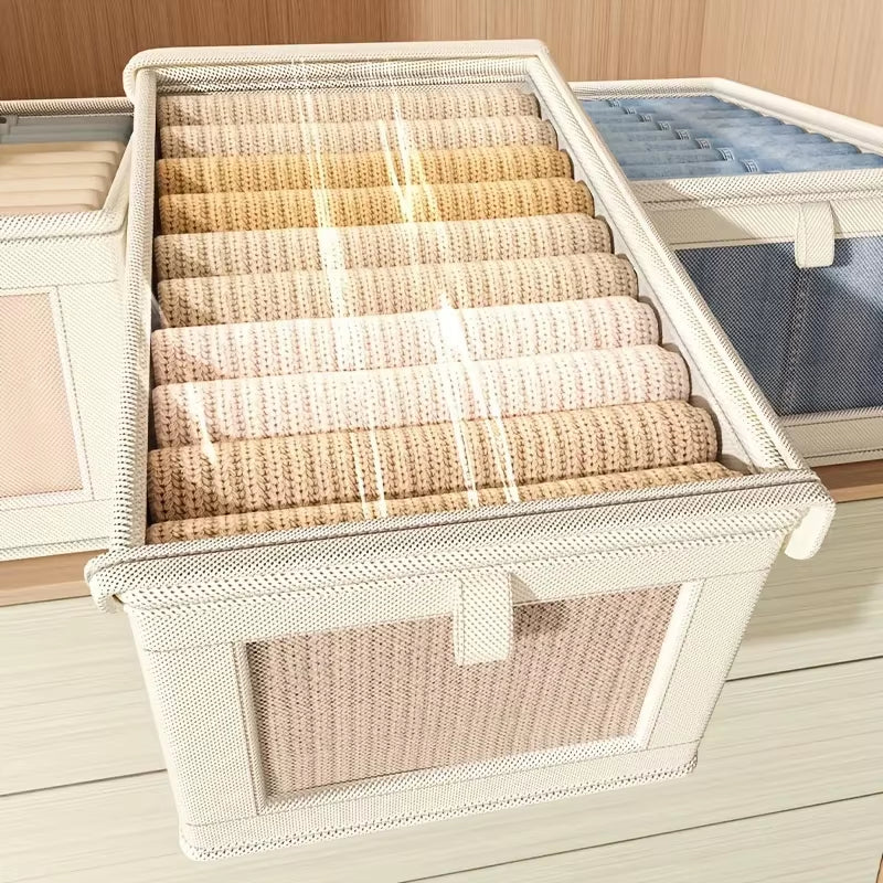 Large-Capacity Household Clothing Storage Box Enlarged and Thickened Folding Storage Box Suitable for Cotton Quilts down Jackets