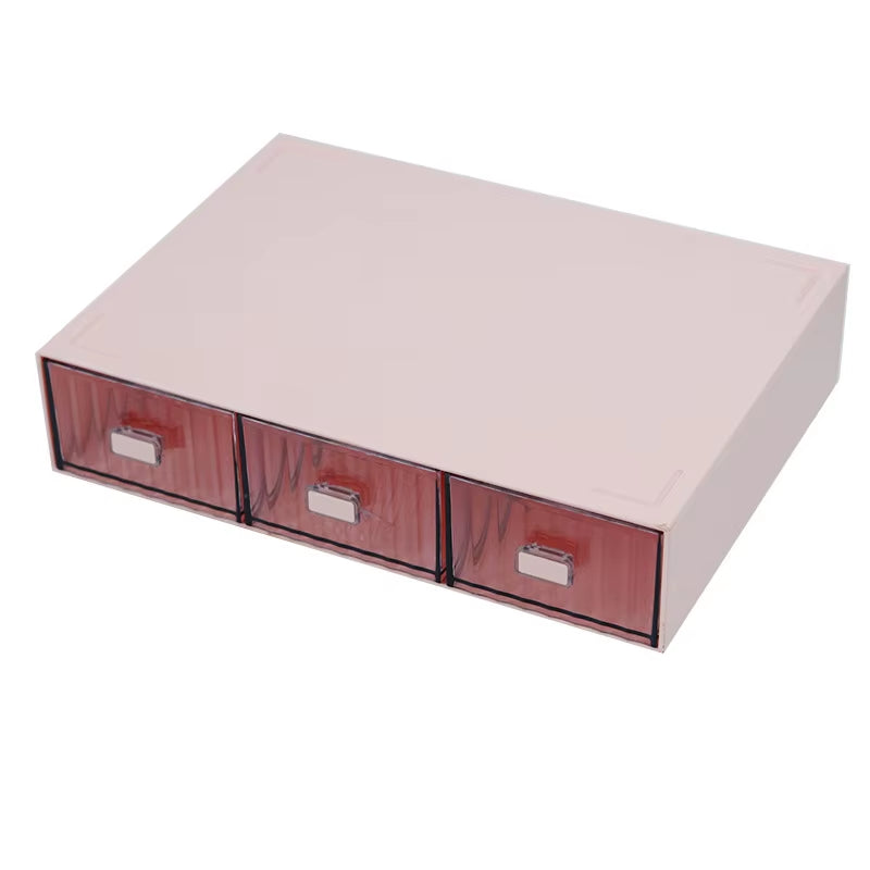 Ins Acrylic Pen Holder Storage Box Desktop Stationery Pen Box Office Transparent Large-Capacity Drawer Makeup Organizer Cosmetic