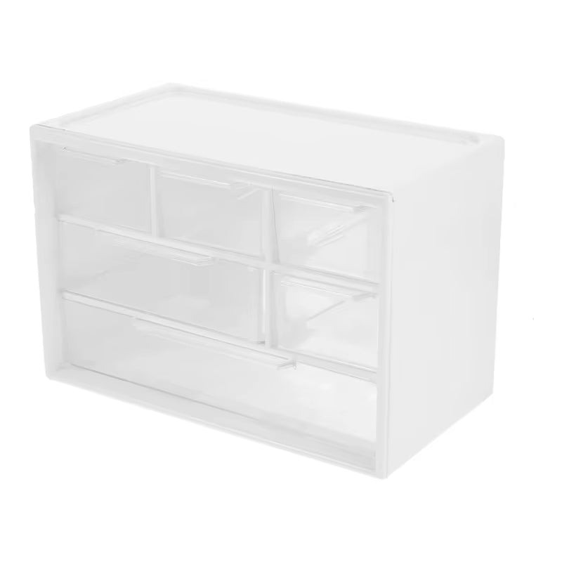 Dustproof Clear Plastic Desktop Mini Storage Box with Drawer – Transparent Organizer for Hair Clips, Jewelry, Keys Small Tools