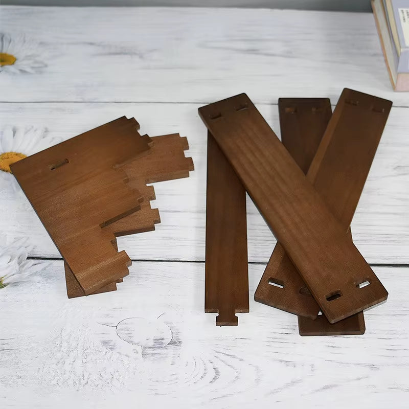 2/3/4/5 Layers Vintage Wood Display Stand Bracelet Hairpins Ring Jewelry Storage Rack Multifunctional Desktop Sundries Organzier