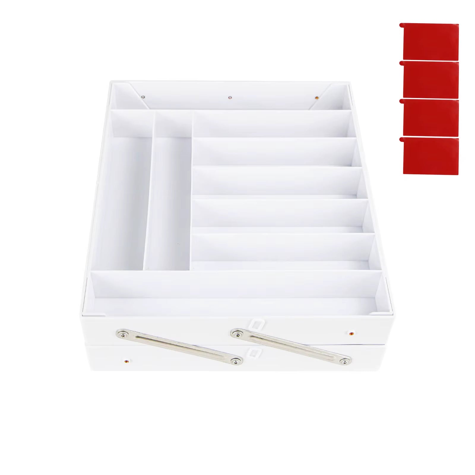 2 Tier Drawer Organizer Multi Level Collapsible Expandable Desk Organizer Trays for Office Supplies, Kitchen Gadgets Utensils