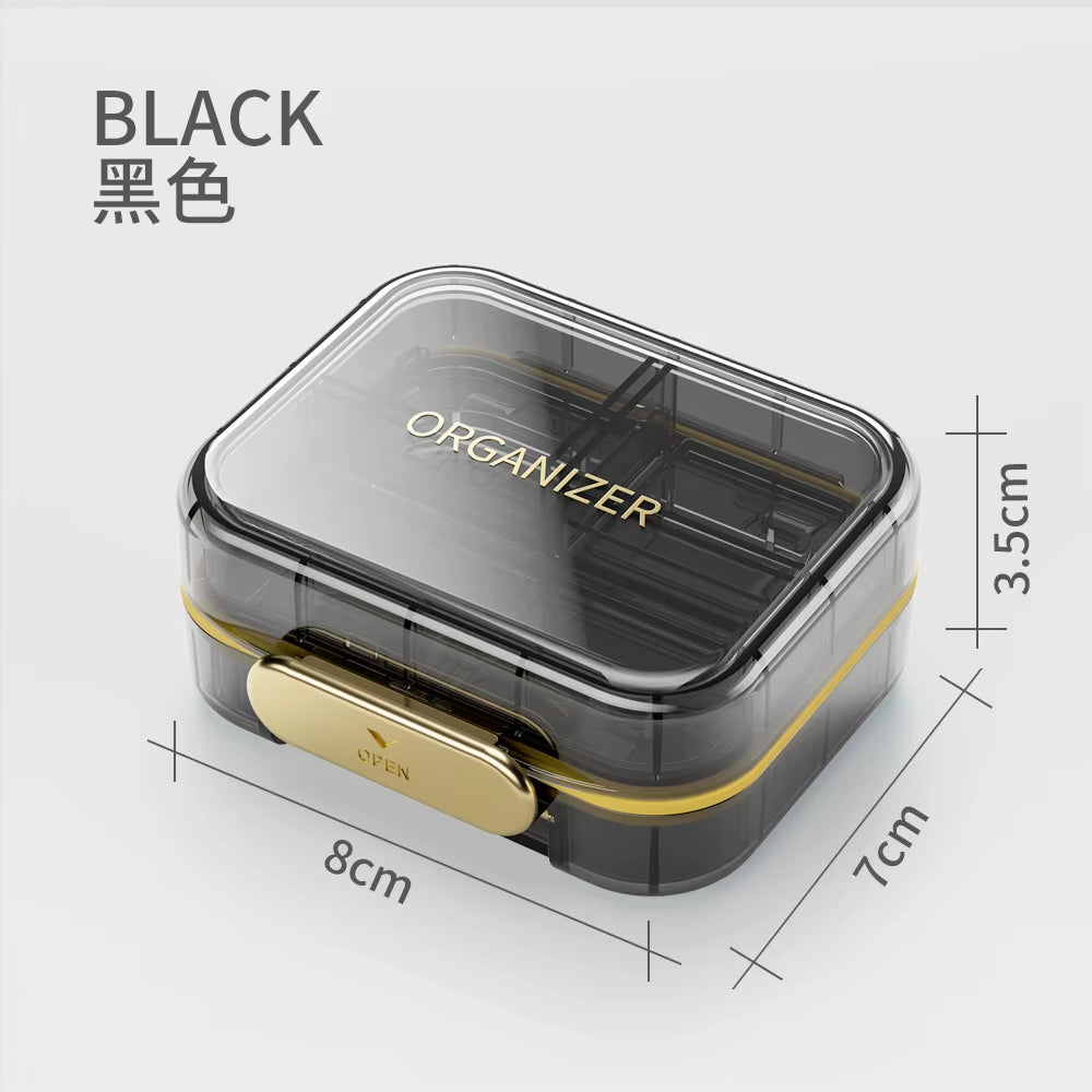 Moisture-Proof Sealed Pill Box, Multi-Compartment, Week, Week, Pill Box, Mini Portable Medicine Storage Box