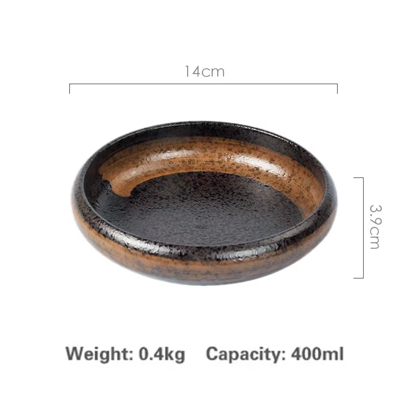 Creative Retro Ceramic Sushi Dishes Japanese and Korean Snacks Small Dishes and Plates Sets Ceramic Plate Japanese Dish Set