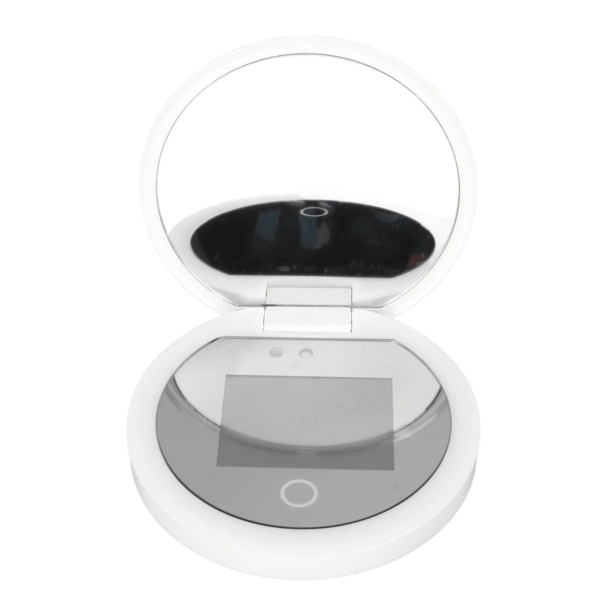 UV Mirror Sunscreen Testing Camera with Light 2X Magnification Travel Makeup 3.5In Pocket Size L