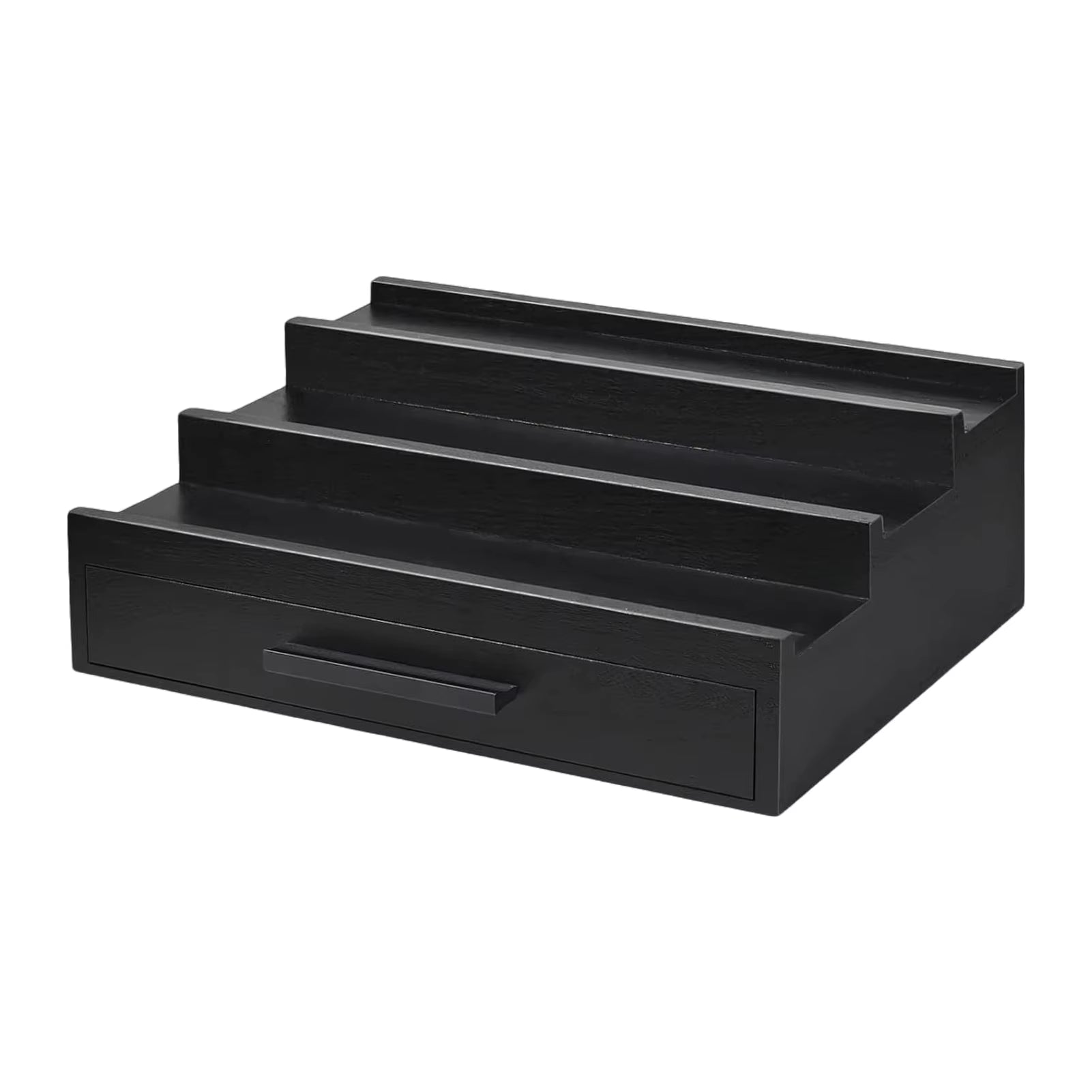New Perfume Holder Organizer Fragrance Rack Three-Layers Perfume Holder Fragrance Display Black Perfume Organizer with Drawers